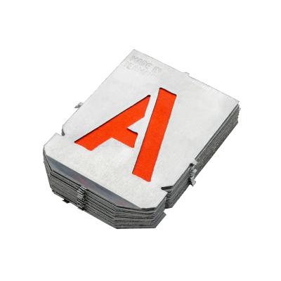 Stencil sæt med bogstaver A-Z+& med 120 mm tegnhøjde (27 dele)